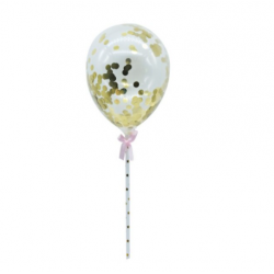 mini confetti balloons - gold