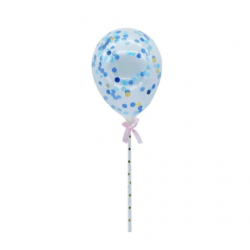 mini confetti balloons - blue