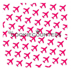 stencil airplanes - Cookie...