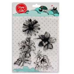 clear stamp - flower  -...