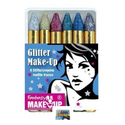 6 Glitzer Make-up-Stifte -...