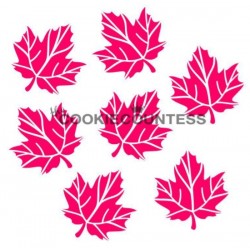 stencil Maple Leaves / Feuilles d'érable - Cookie Countess