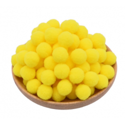 yellow colour pompom - Ø...