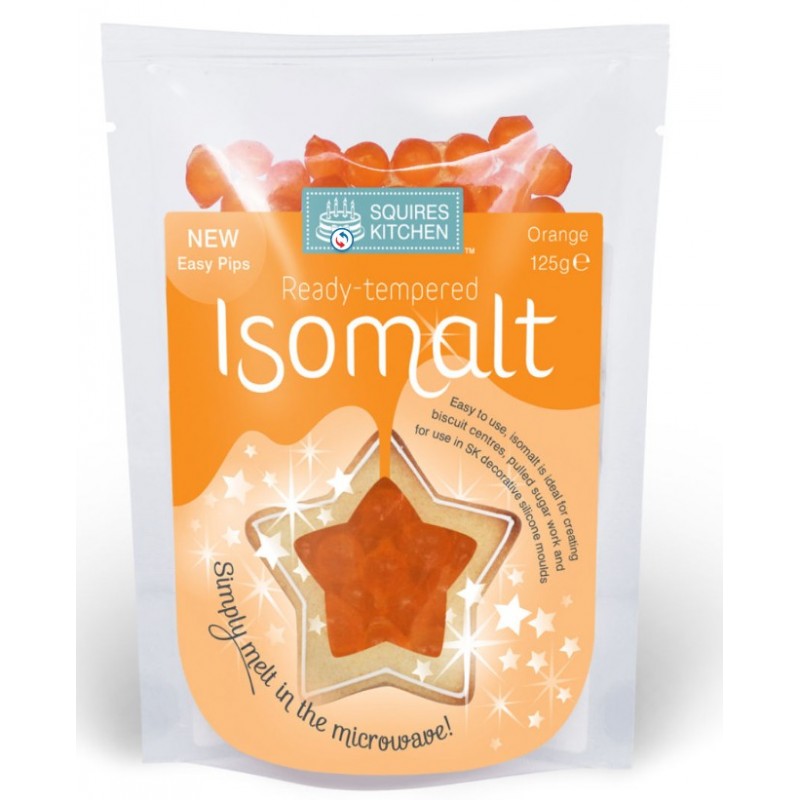 SK Isomalt prêt à l'emploi - orange - 125g - Squires Kitchen SK Isomalt prêt à l'emploi - orange - 125g - Squires Kitchen