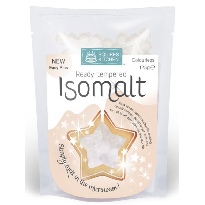 SK Isomalt prêt à l'emploi - colourless / incolore - 125g - Squires Kitchen SK Isomalt prêt à l'emploi - colourless / incolore - 125g - Squires Kitchen