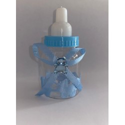blaue Babyflasche aus Plastik