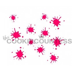 Stencil splatters - Cookie...