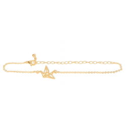 bracelet géométrique oiseau or