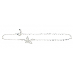 silver bird geometric bracelet