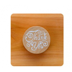 wooden stamp thank you