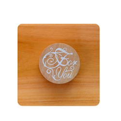 wooden stamp good luck