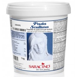 pâte de chocolat Sculpting Paste - blanc 1kg - Saracino
