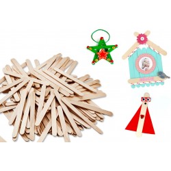 wooden sticks - 100 pieces - 11,4 cm