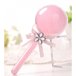 sonajero rosa de plástico