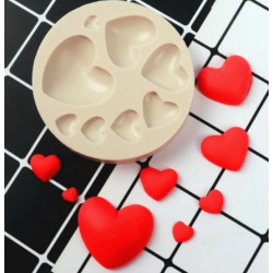 hearts silicone mold love -...