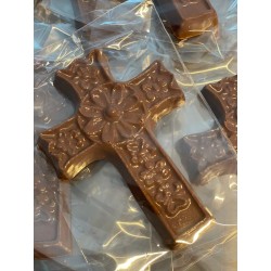 croix fleurie en chocolat...
