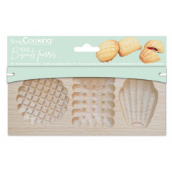wooden mold filled biscuits...