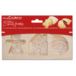 wooden mold filled biscuits...