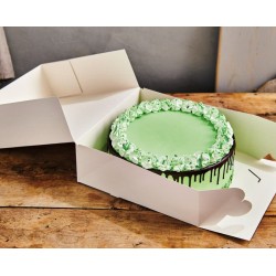 caja de pastel - blanco -...