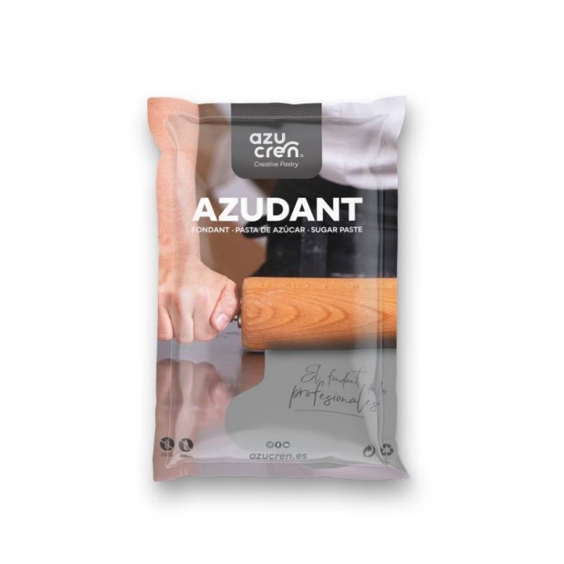 Pâte à sucre sans gluten grise - 1kg - Azudant Azucren Elite
