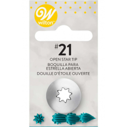 21 open star piping tip -...