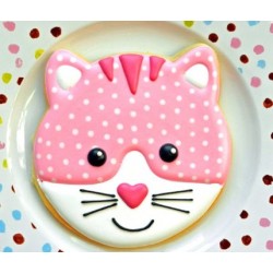 Cookie cutter cat face - 3 1/2" - Ann Clark