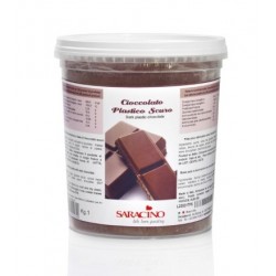 chocolate de plástico oscuro 1kg - Saracino