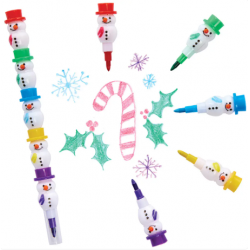 snowman Pop-a-Crayons