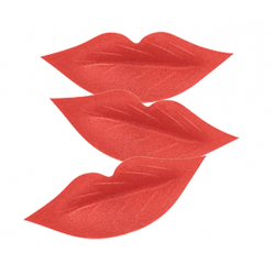 wafer decorations - red lip...