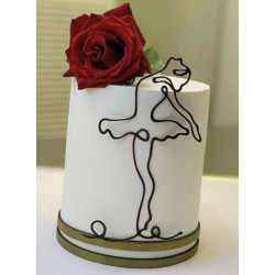 cake topper ballerina in...