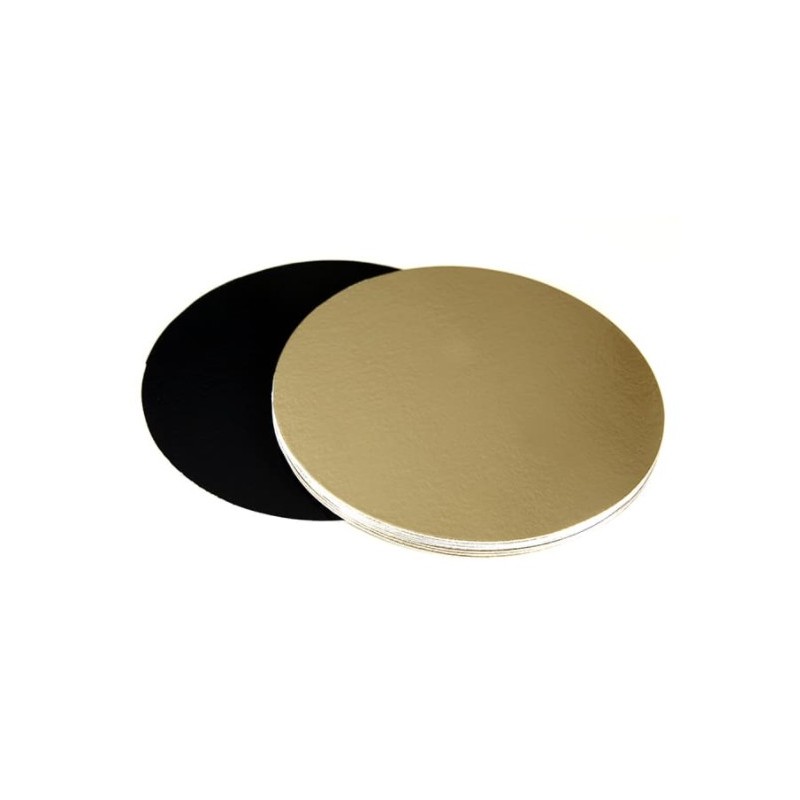 doppelseitig gold und schwarz - Ø 20 cm x 1 mm