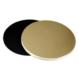 doppelseitig gold und schwarz - Ø 22 cm x 1 mm