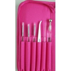 kit rosa y herramientas de modelado