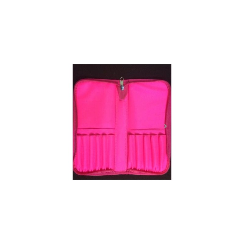 trousse rose foncé pour accessoires 12 x 24 cm