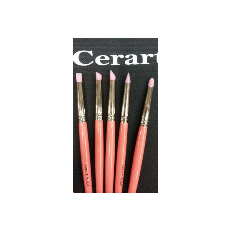 Kit brushes for modeling silicone pink - 5p