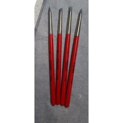 Kit de pinceles para modelar silicona - 4p - mango rojo