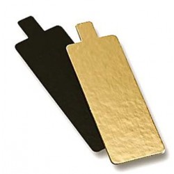 doppelseitig gold und schwarz mit Zunge - 9.5 x 5.5 cm  x 1 mm