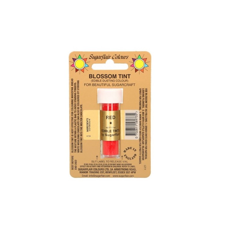poudre alimentaire red / rouge - 7ml - Sugarflair
