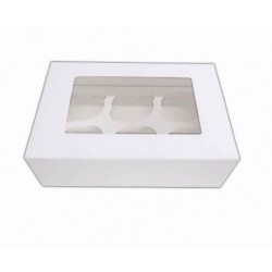 caja 6 cupcake & inserto - blanco