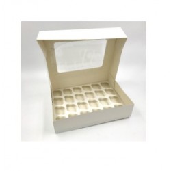 caja 24 mini cupcake & inserto - blanco