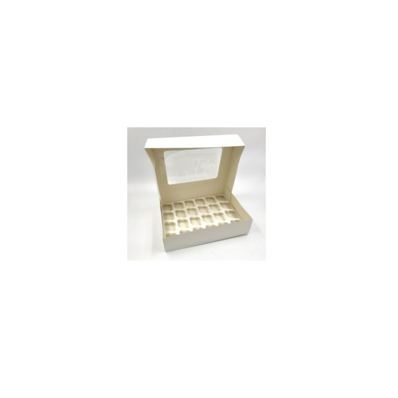 caja 24 mini cupcake & inserto - blanco