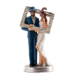 figurine couple de mariés fun - 20cm