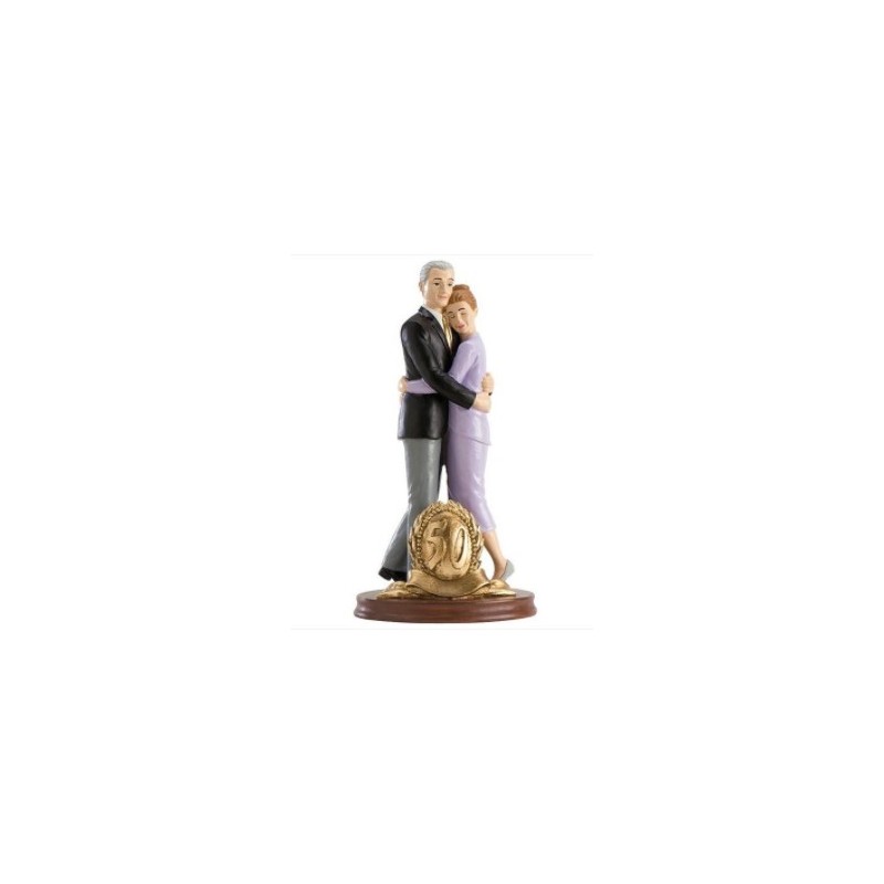figurine couple de mariés - 50ème anniversaire - 20cm