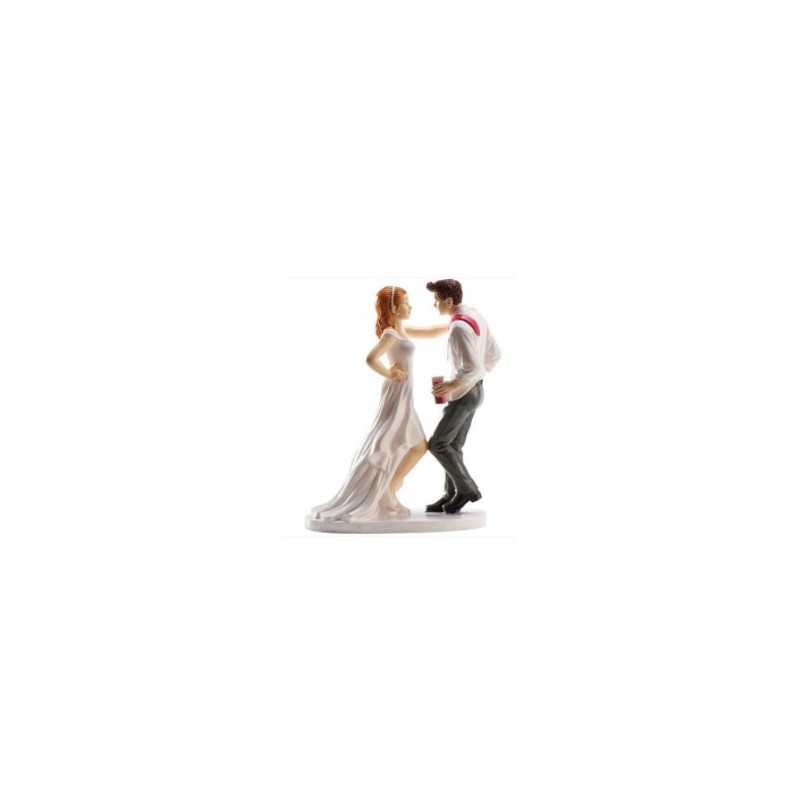figurina coppia sposata che ballano - 16 cm