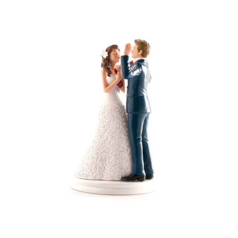 figurine married couple - tie taking - 20cm