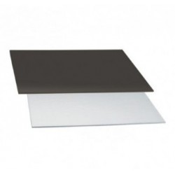 doppio lato nero/argento  - 24 x 24 cm x 4 mm - Decora