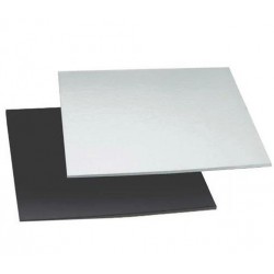doppio lato nero/argento  - 28 x 28 cm x 4 mm - Decora