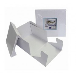 caja de cartón para pasteles - blanco - 22.5 x 22.5 x H15cm - PME