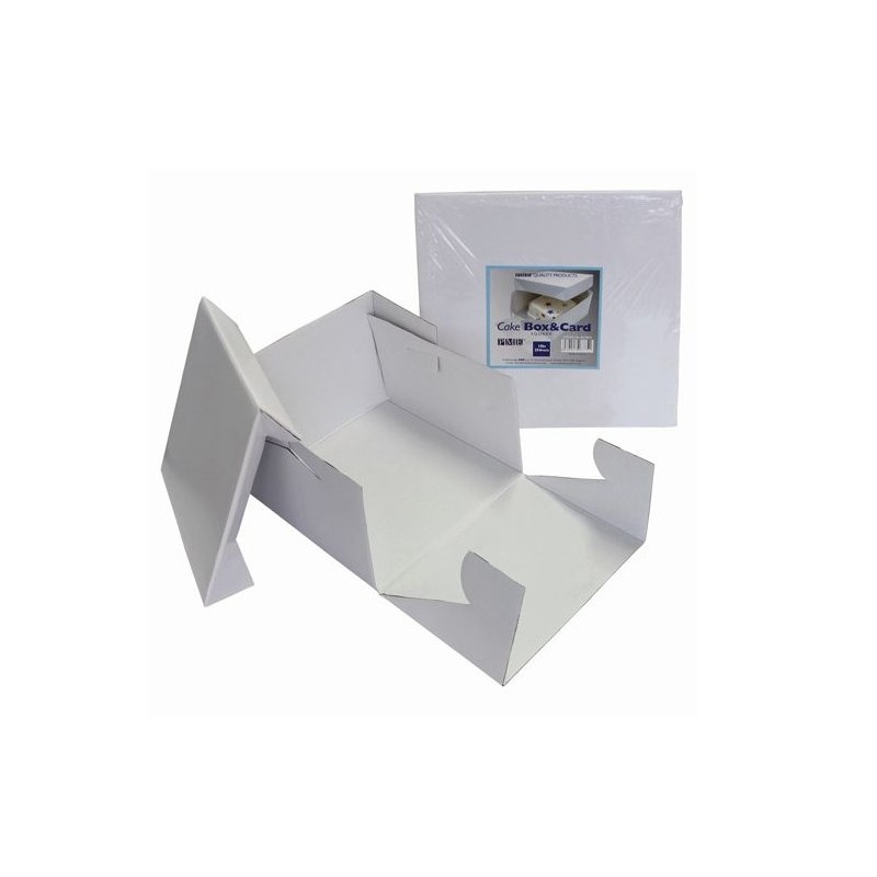 boîte en carton pour gâteau - blanc - 22.5 x 22.5 x H15cm - PME