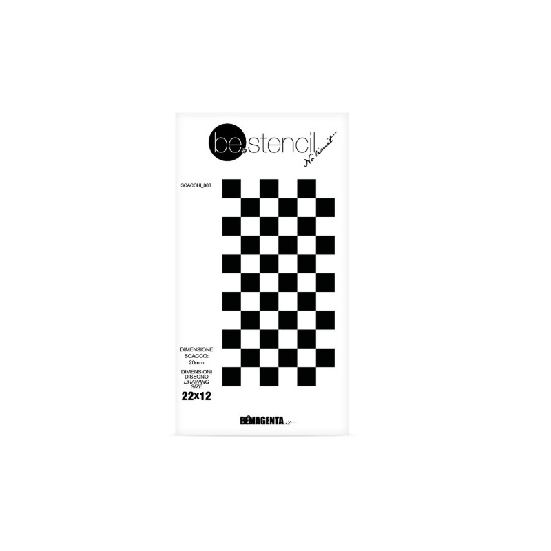 be.stencil - ajedrez 003 - 20 mm